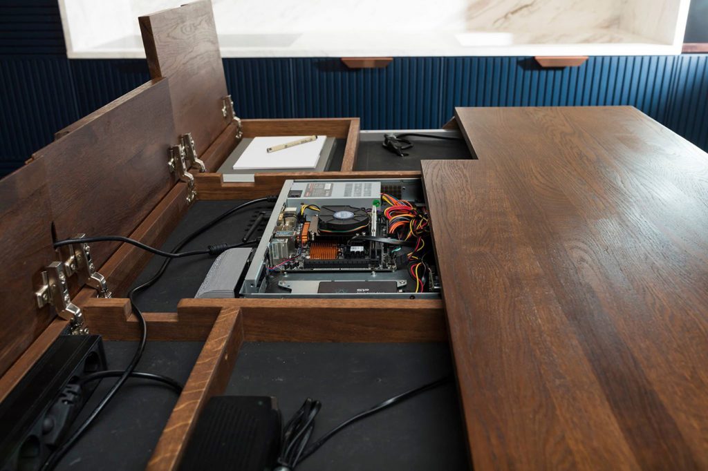 Stact table - opened computer