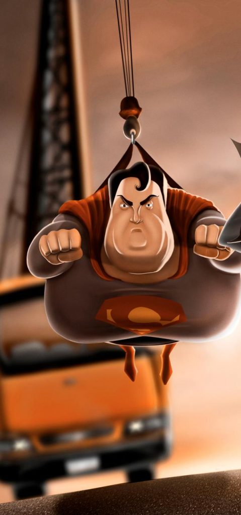 Fat Superheroes illustrations